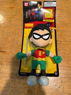 Teen Titans Go! ROBIN 6.5" Super Deformed Pal Plush NEW Ban Dai 2004 VINTAGE NIB